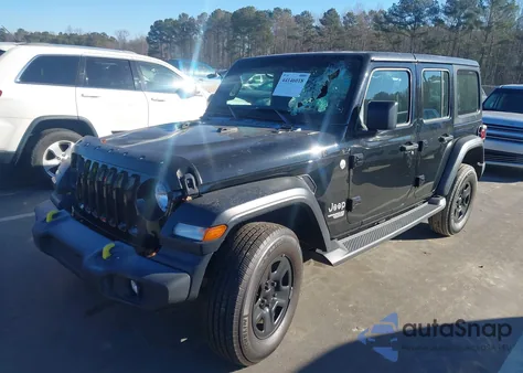 2019 Jeep Wrangler Unlimited Sport 4X4 из США, поврежденный, VIN 1C4HJXDN1KW587243